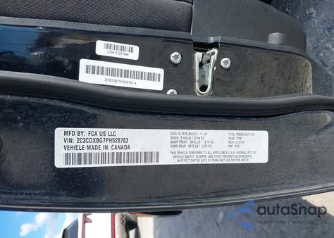 2023 Dodge Charger Sxt z USA, uszkodzony, nr VIN 2C3CDXBG7PH528763